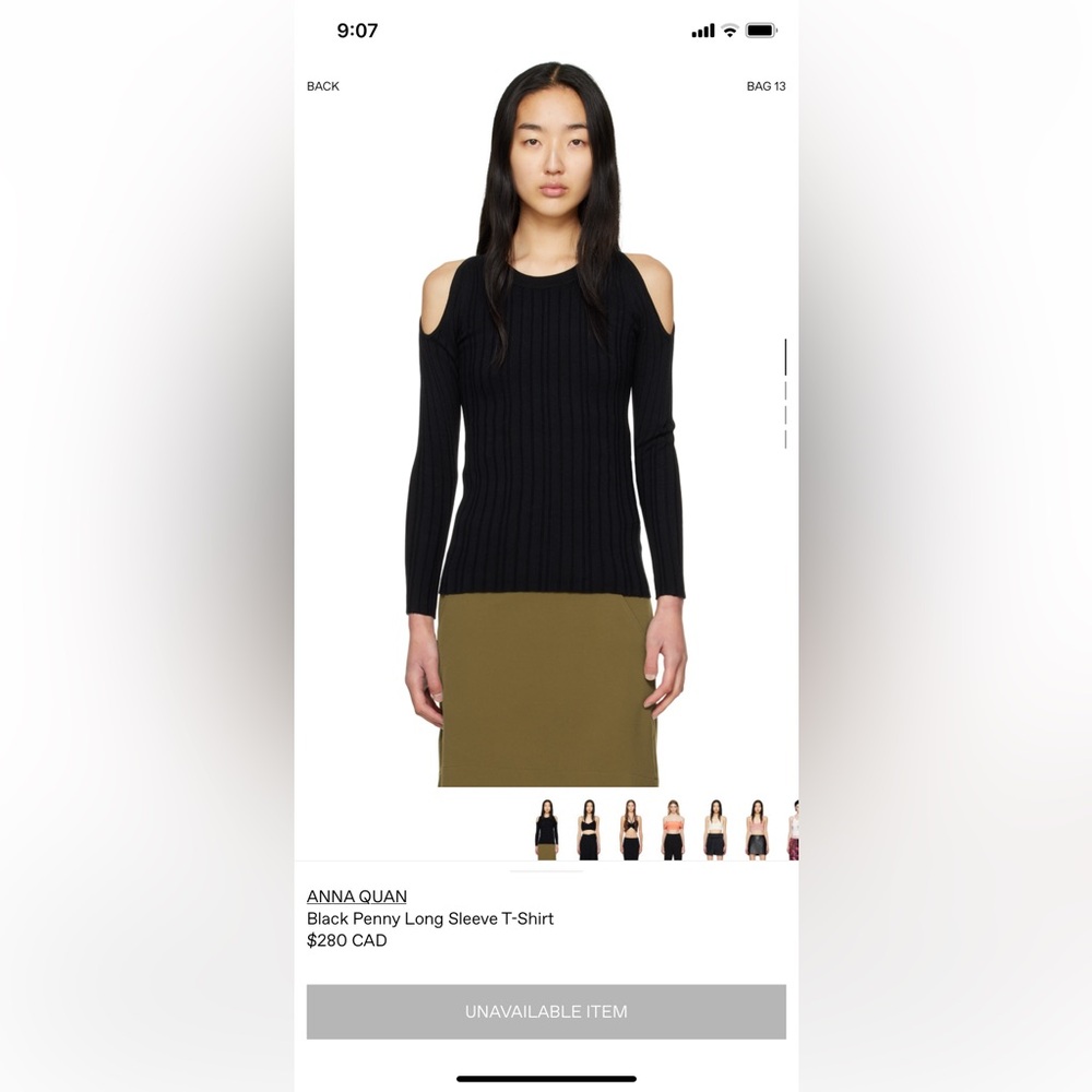 Anna Quan Black Penny Long Sleeve Sweater